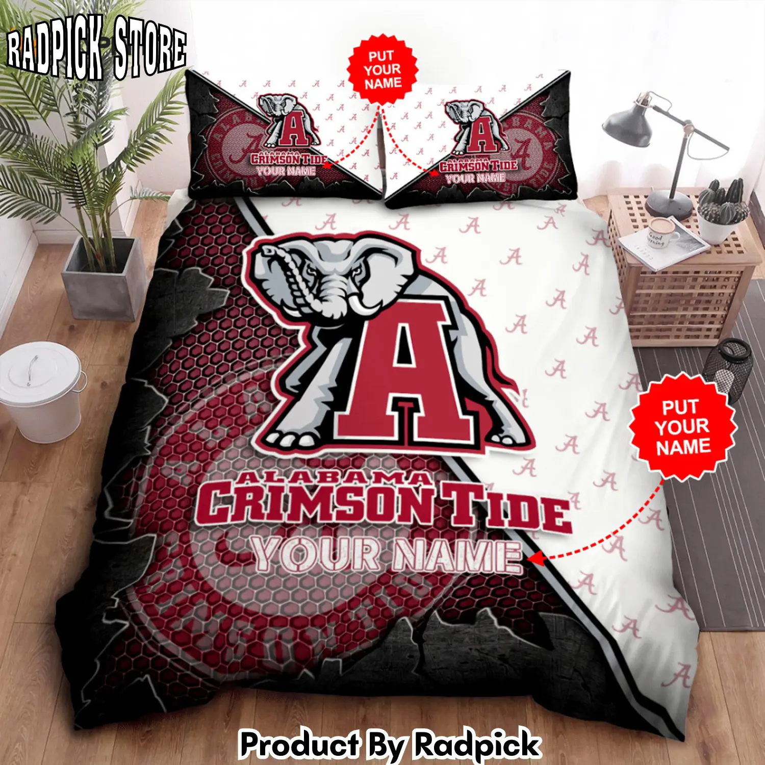 Radpick ultimate alabama crimson tide duvet set perfect gift for fans bd006 rp327607